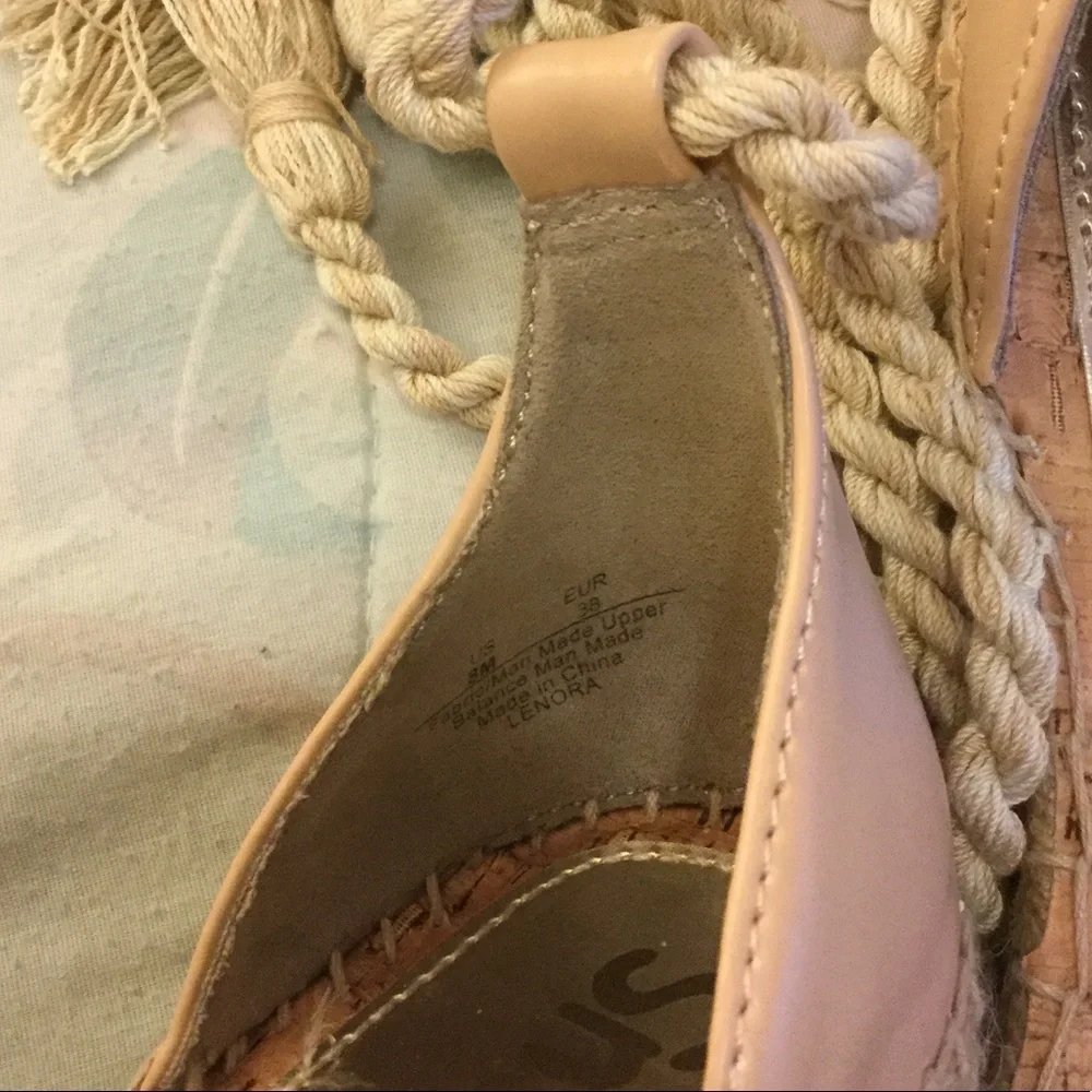 Circus by Sam Edelman Beige Espadrille Lace-Up Flats